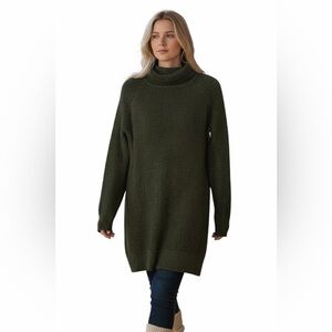 prAna Sangria Fields Sweater Dress, Forest Green, medium
